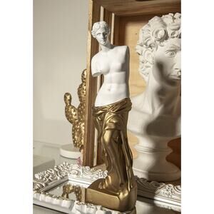 Gold Venus Goddess of Love Greek Mythology Statue Shabby Chic Home Decor Pop Art